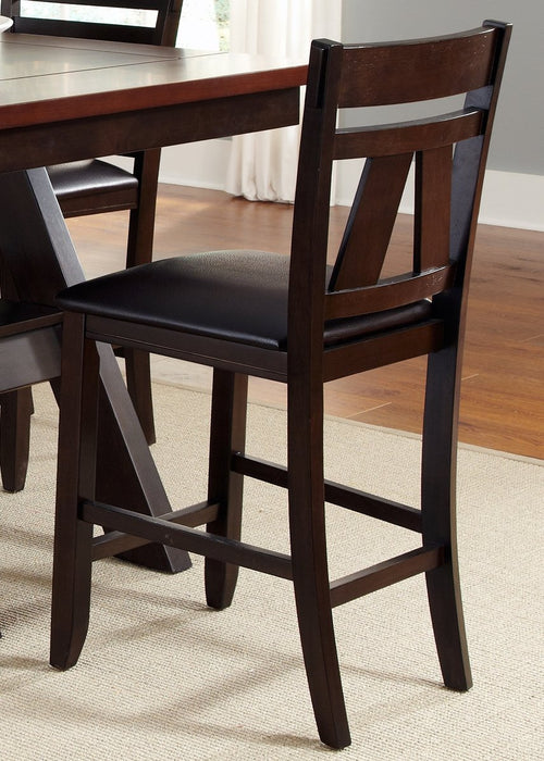 Liberty Furniture Lawson Splat Back Counter Chair (Set of 2) in Light/Dark Expresso