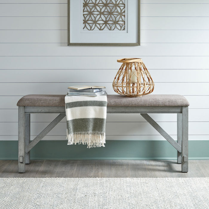 Newport Counter Height Dining Bench in Smokey Grey image
