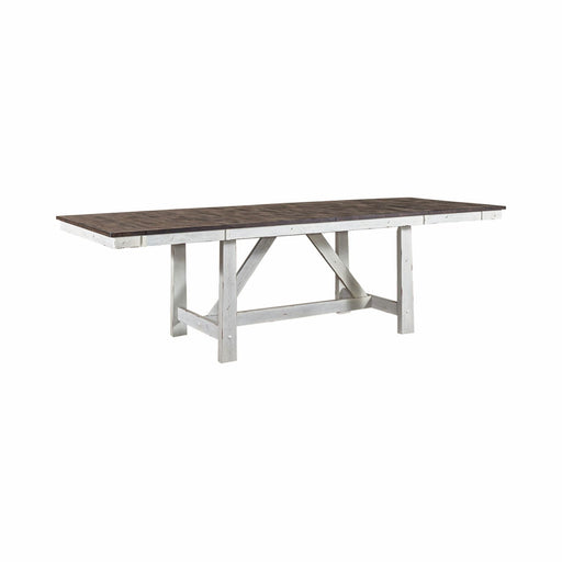 Farmhouse Trestle Table in White image