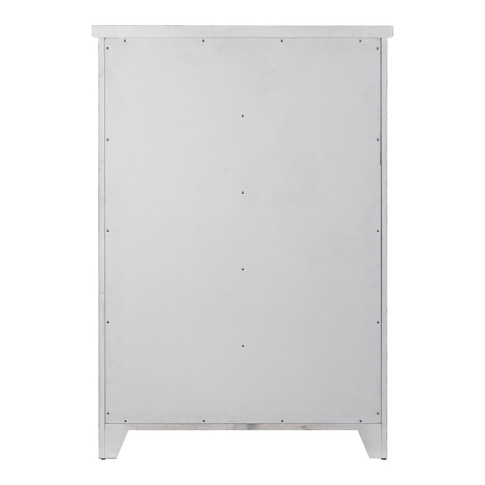 Backroads Drawer Chest in Weathered White/Parchment Brown