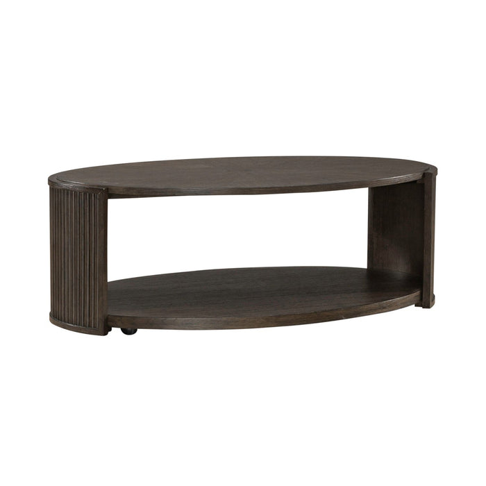 City View Oval Cocktail Table in Coffee Bean image