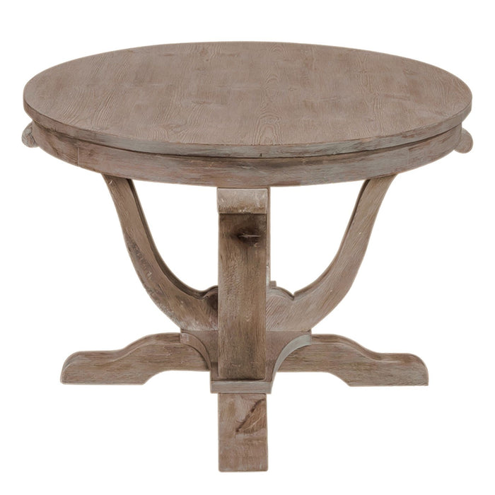 Greystone Mill Oval Cocktail Table in Stone White