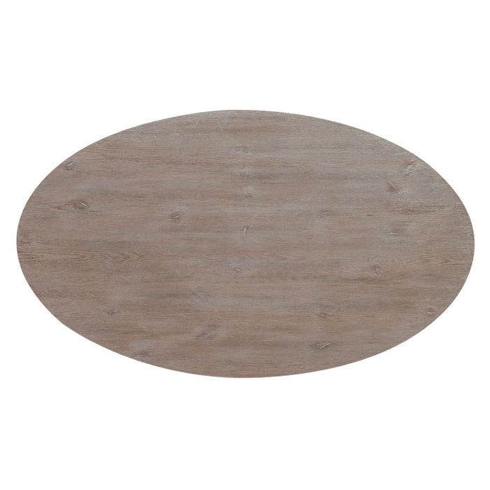 Greystone Mill Oval Cocktail Table in Stone White