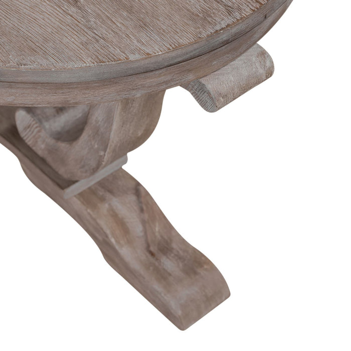 Greystone Mill Oval Cocktail Table in Stone White