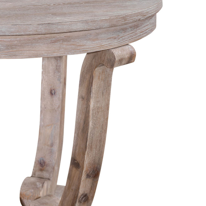 Greystone Mill End Table in Stone White