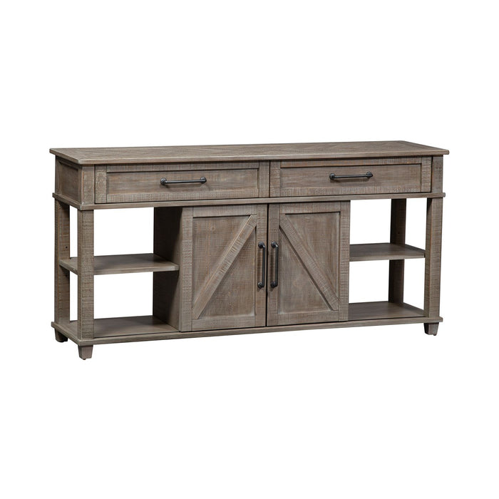 Parkland Falls Sofa Table in Weathered Taupe