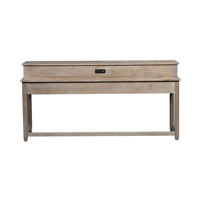 Parkland Falls Console Bar Table in Weathered Taupe
