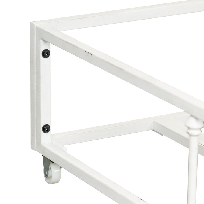 Vintage Series Twin Metal Trundle in Antique White