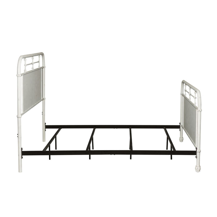 Vintage Series Queen Metal Bed in Antique White