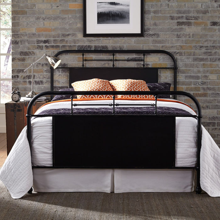Vintage Series Queen Metal Bed in Black image