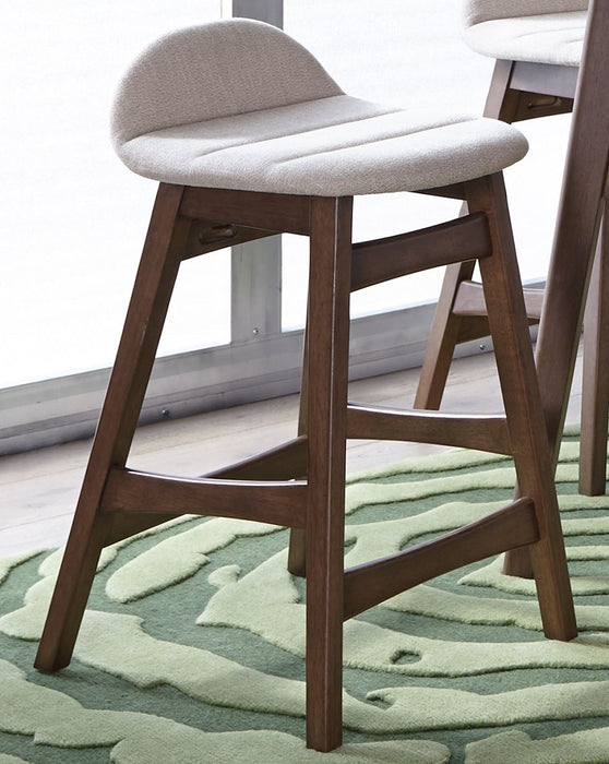 Liberty Furniture Space Saver 24" Counter Chair (Light Tan) in Satin Walnut (Set of 2)