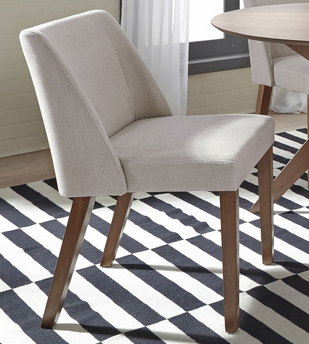 Liberty Furniture Space Saver Nido Chair (Light Tan) in Satin Walnut (Set of 2)