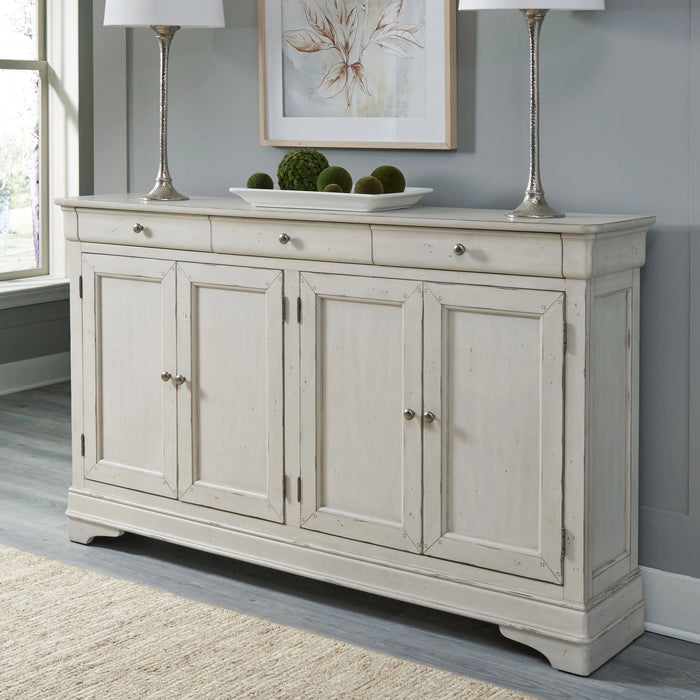 Morrow Bay Hall Buffet in Porcelain White EST SHIP TIME APPX 4 WEEKS image