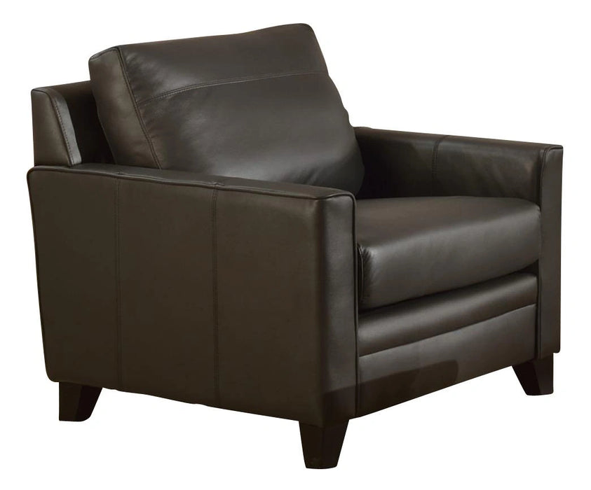 Leather Italia USA Cambria - Fletcher 6287B Chair in Charcoal