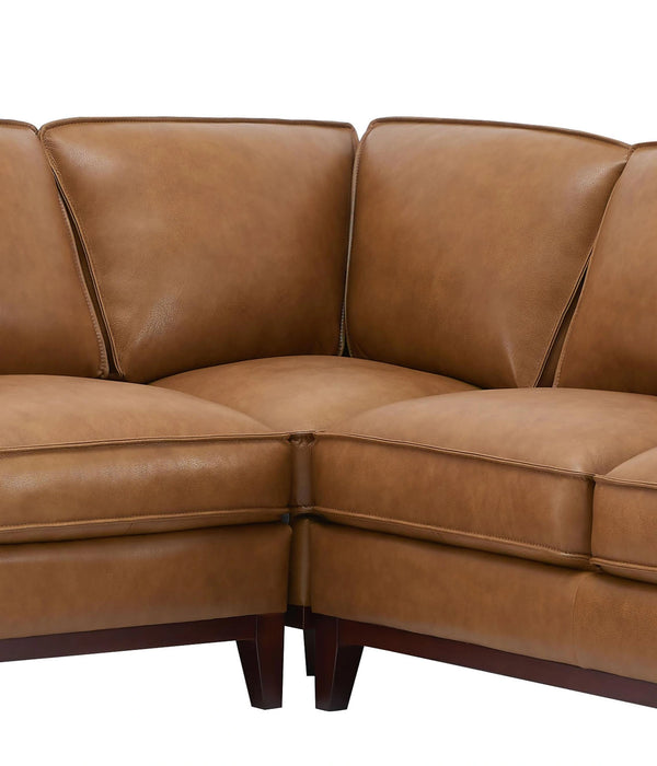 Leather Italia USA Georgetowne Newport Wedge in Camel