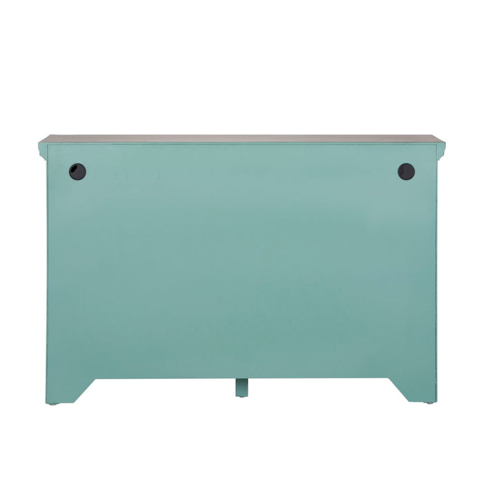 Kensington 3 Door Accent Cabinet in Turquoise
