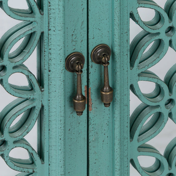 Kensington 4 Door Accent Cabinet in Turquoise