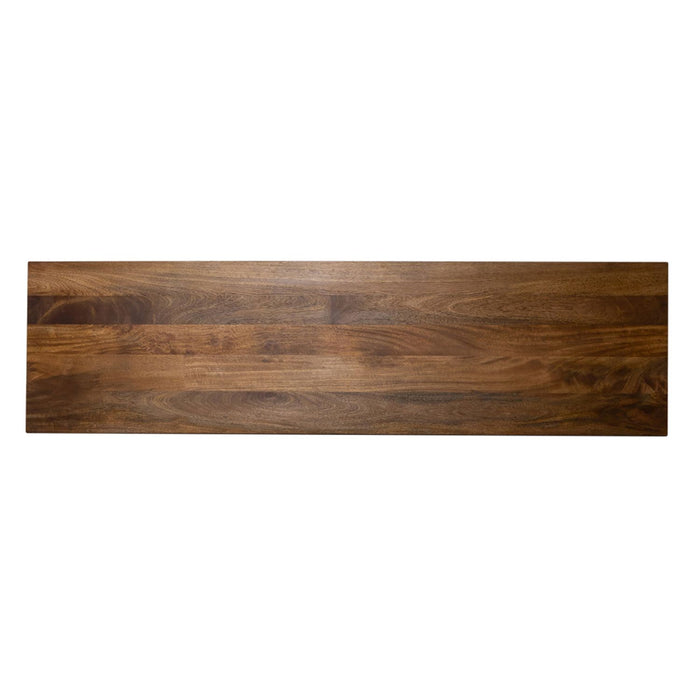 Marisol 74 Inch 4 Door Accent TV Stand in Weathered Honey and Soft Wash Gray