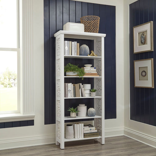 Trellis Lane Accent Bookcase in Weathered White image