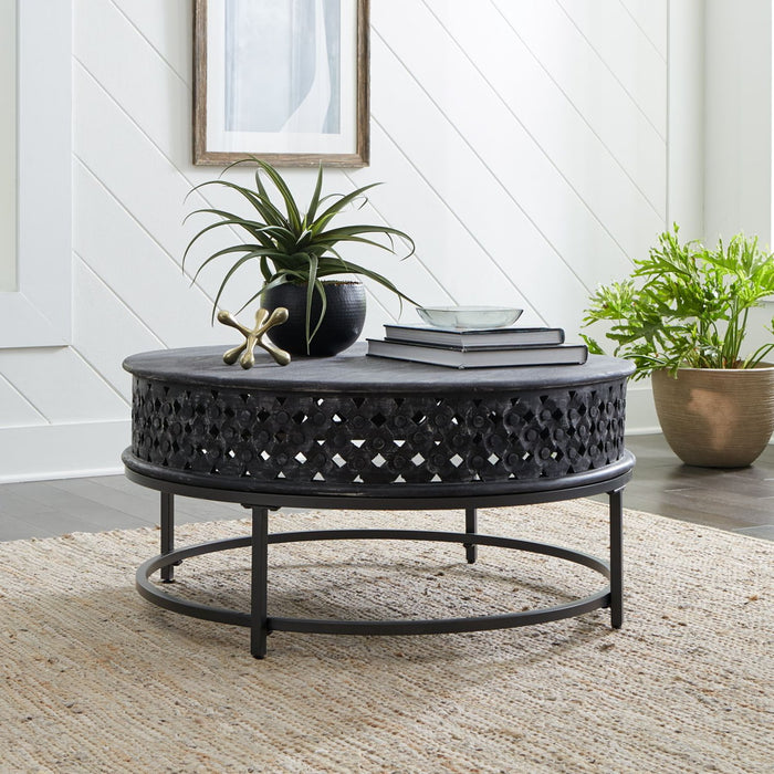 Liberty Furniture Stella Accent Cocktail Table in Chalkboard Black EST SHIP TIME APPX 4 WEEKS image