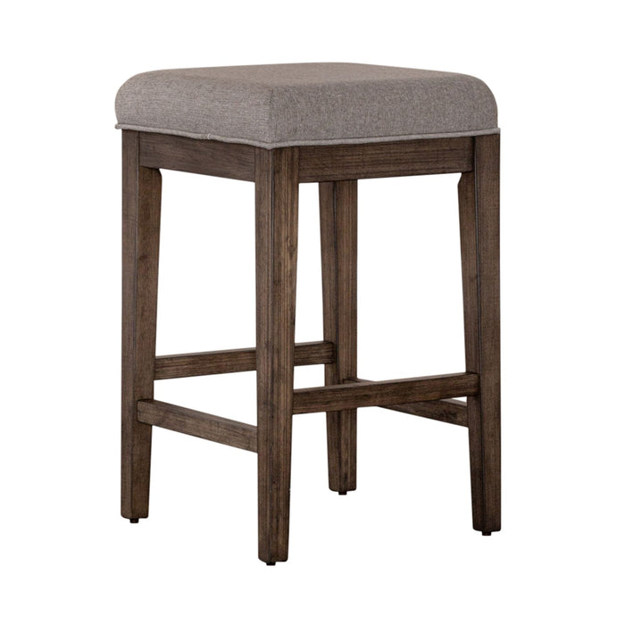 Arrowcreek Upholstered Console Stool in Weathered Stone