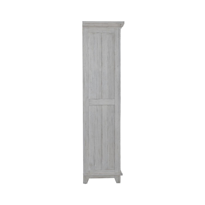 River Place Armoire in Riverstone White and Tobacco