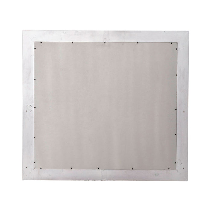 River Place Mirror in Riverstone White and Tobacco