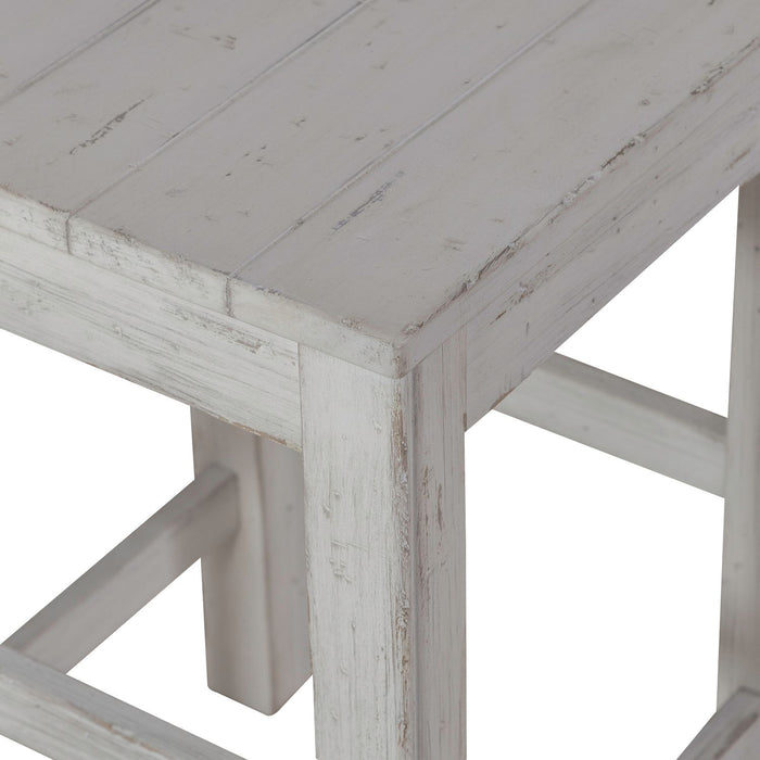 River Place Console Stool in Riverstone White & Tobacco