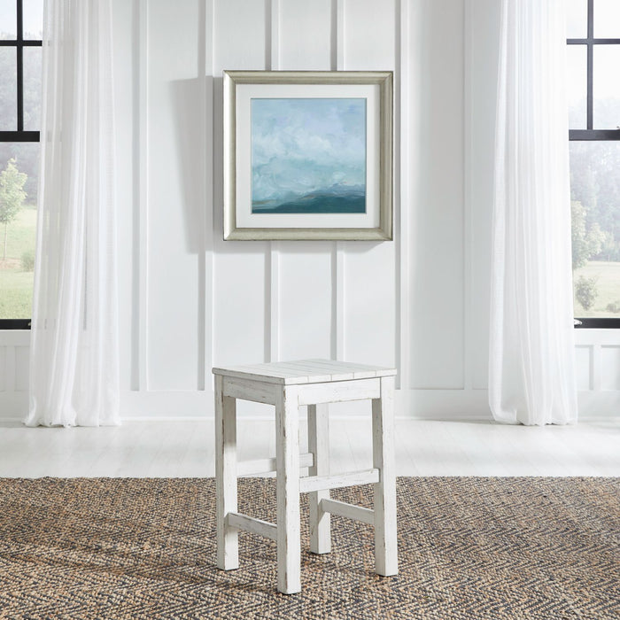 River Place Console Stool in Riverstone White & Tobacco image