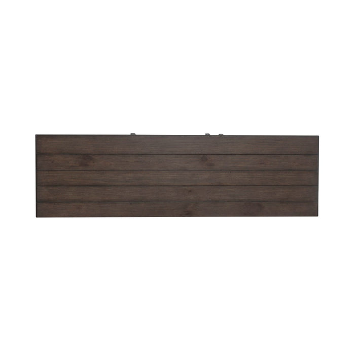 River Place Accent Server in Riverstone White & Tobacco