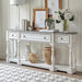 Magnolia Manor 72 Inch Hall Console Table in Antique White Base w/ Weathered Bark Tops image