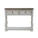 Magnolia Manor Hall Console in Antique White & Weathered Bark EST SHIP TIME APPX 4 WEEKS image