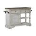 Magnolia Manor Bar Cart in Antique White & Weathered Bark EST SHIP TIME APPX 4 WEEKS image