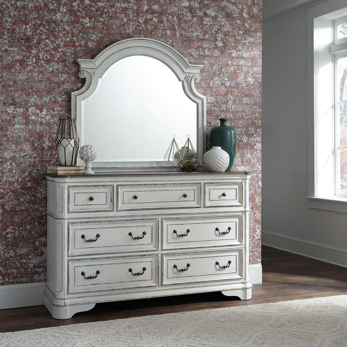 Magnolia Manor King California Panel Bed, Dresser & Mirror, Chest, Night Stand image