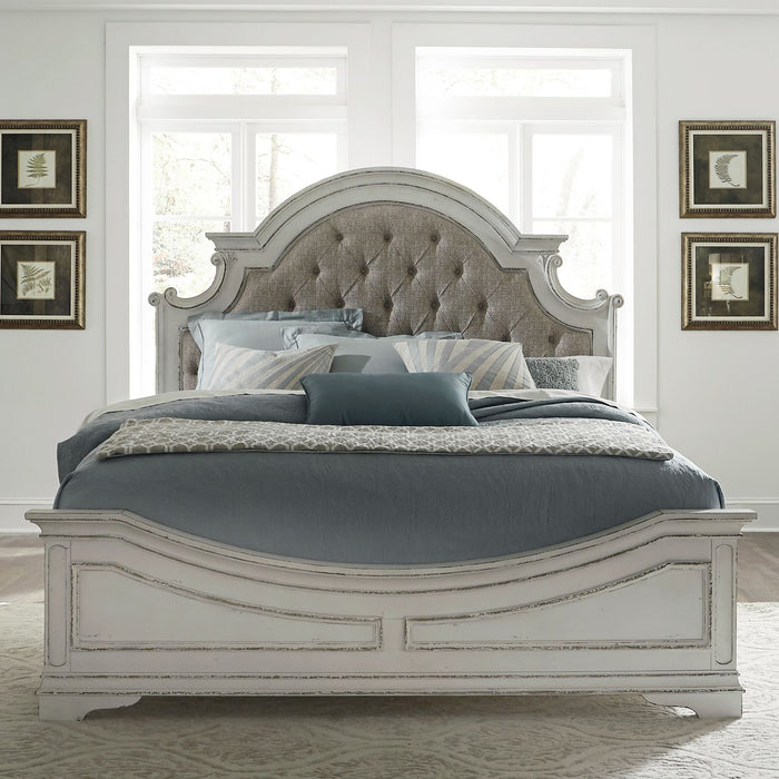 Magnolia Manor Uph Bed, Dresser & Mirror image