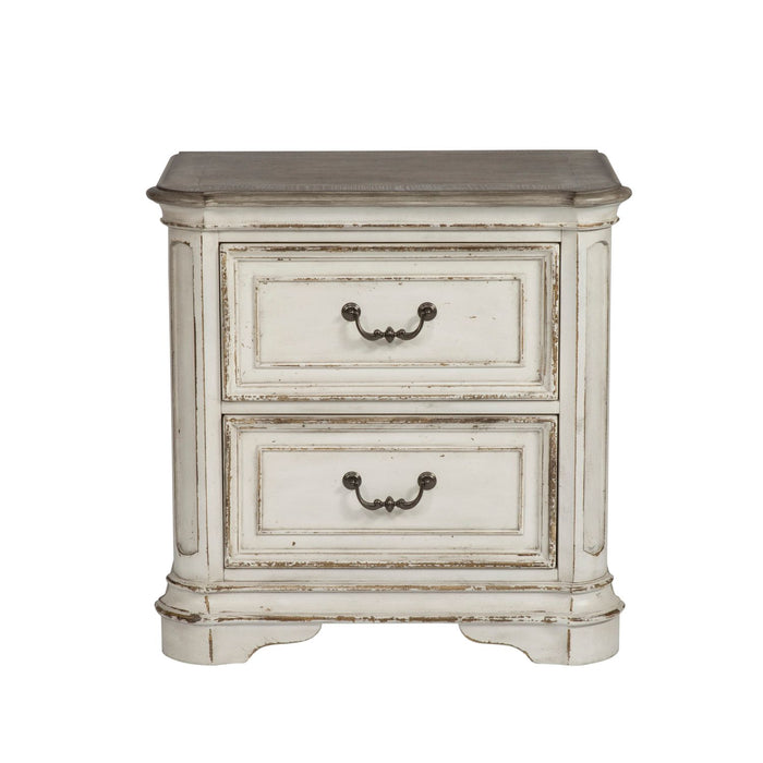 Magnolia Manor Queen Uph Sleigh Bed, Dresser & Mirror, Chest, Night Stand