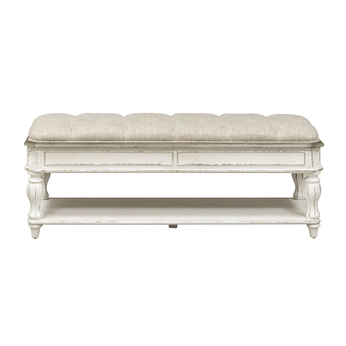 Magnolia Manor Bed Bench in Antique White image