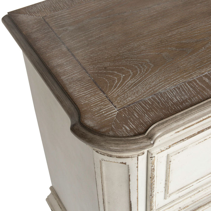 Magnolia Manor Two Drawer Nightstand in Antique White