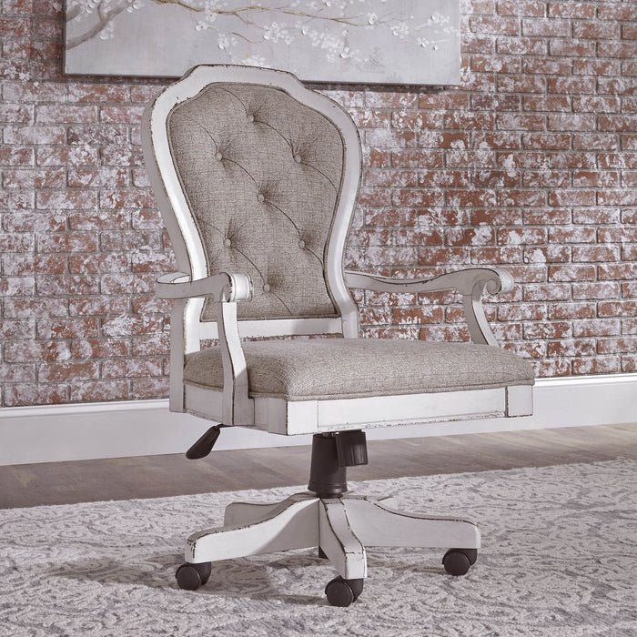 Magnolia Manor Jr Executive Desk Chair in Antique White image