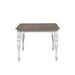 Magnolia Manor Leg Table in Antique White Base w/ Weathered Bark Tops image