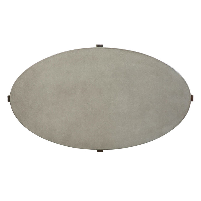 Cascade Round Cocktail Table in Wire Brush Rustic Brown