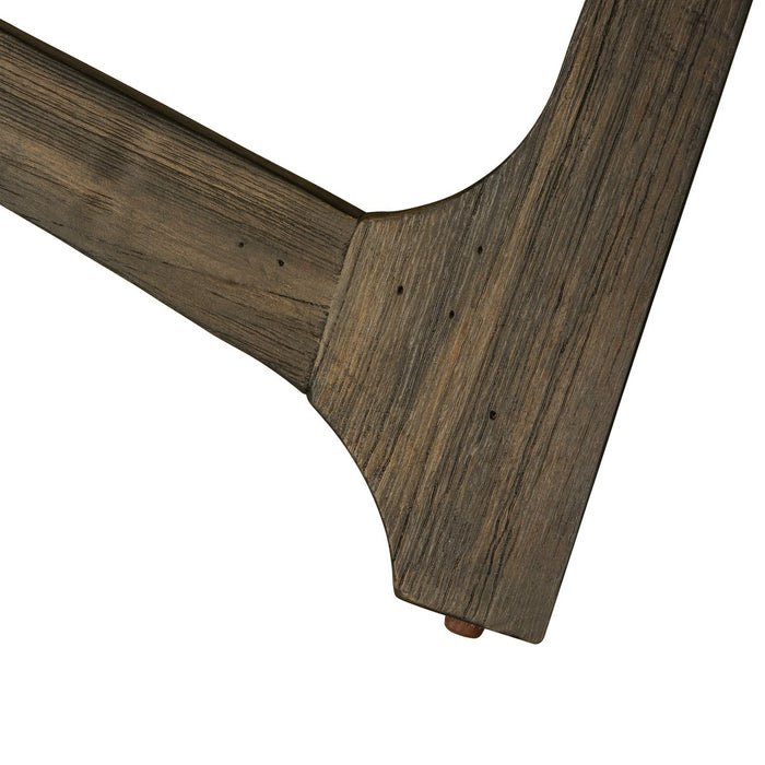 Cascade Round Cocktail Table in Wire Brush Rustic Brown