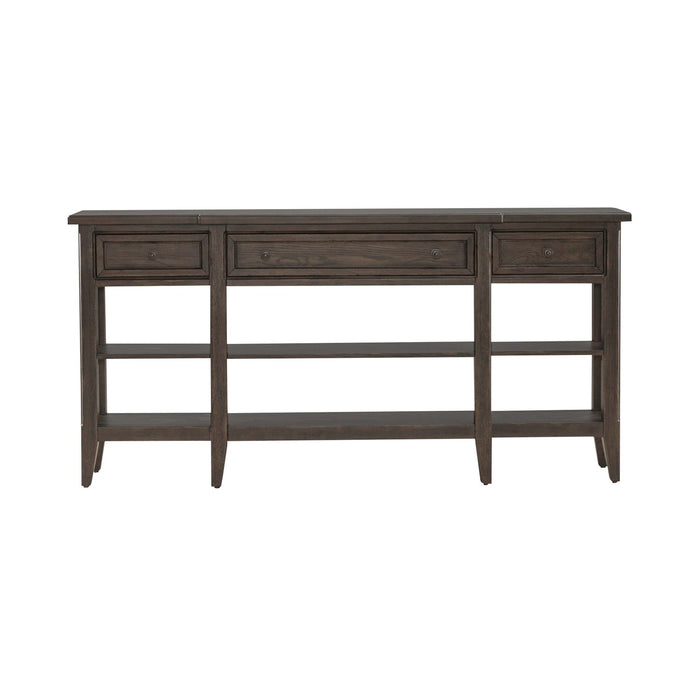 Paradise Valley Hall Console Table in Saddle Brown EST SHIP TIME APPX 4 WEEKS