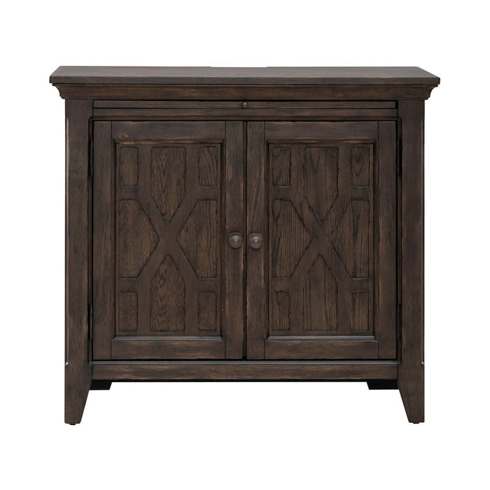 Paradise Valley 2 Door Bedside Chest with Charging Station in Saddle Brown image