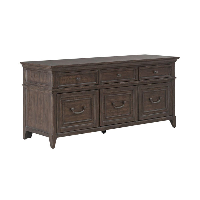Liberty Furniture Paradise Valley 2 Piece Desk Set in Saddle Brown