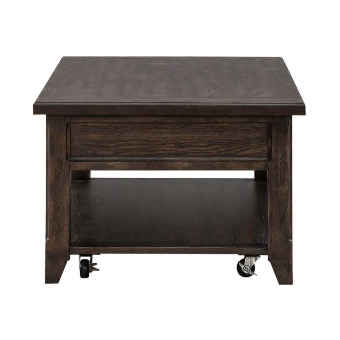 Paradise Valley Lift Top Cocktail Table in Saddle Brown