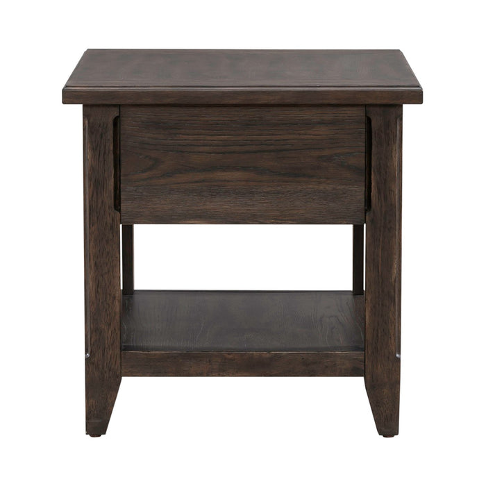Paradise Valley Rectangular End Table in Saddle Brown image
