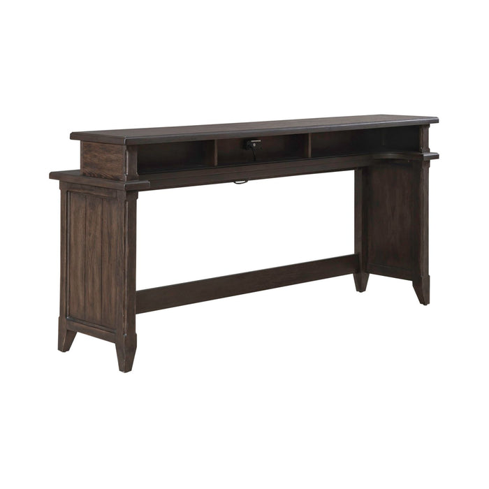 Paradise Valley Console Bar Table in Saddle Brown