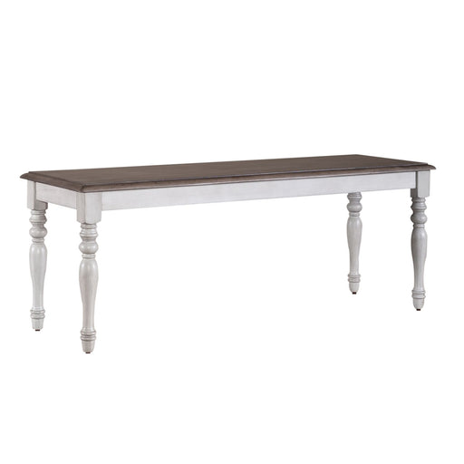 Ocean Isle Bench (RTA) in Antique White with Weathered Pine image