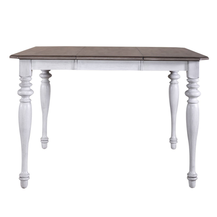 Ocean Isle Gathering Table in Antique White with Weathered Pine